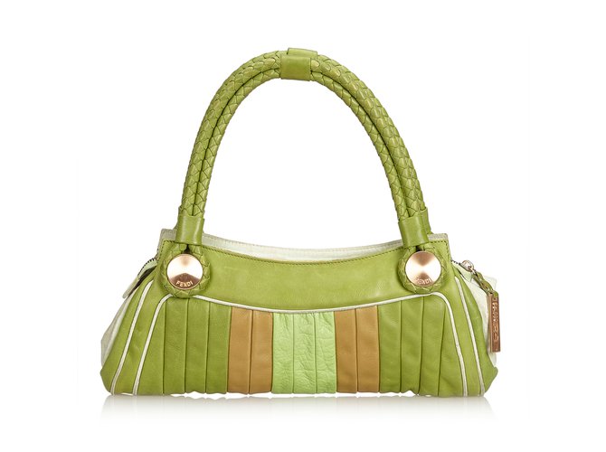 Fendi Leather Handbag Green  ref.100747