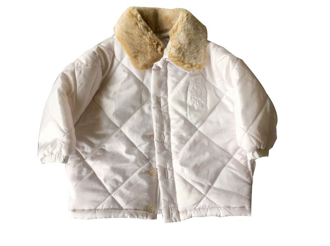 Baby Dior Casacos de menina casacos Branco Poliéster  ref.100796