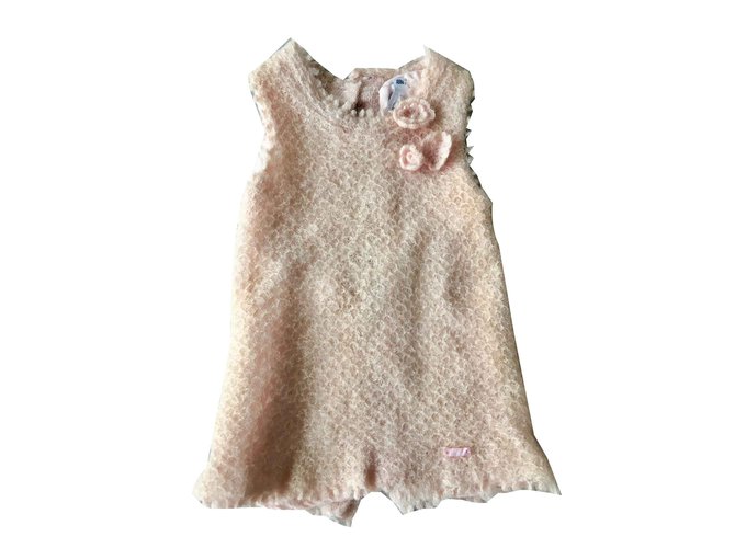 Baby Dior Dresses Pink Wool  ref.100799