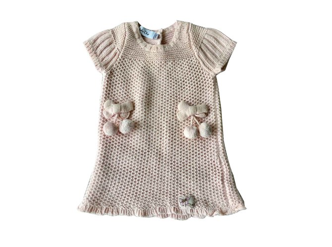 Baby Dior Dresses Pink Wool  ref.100801