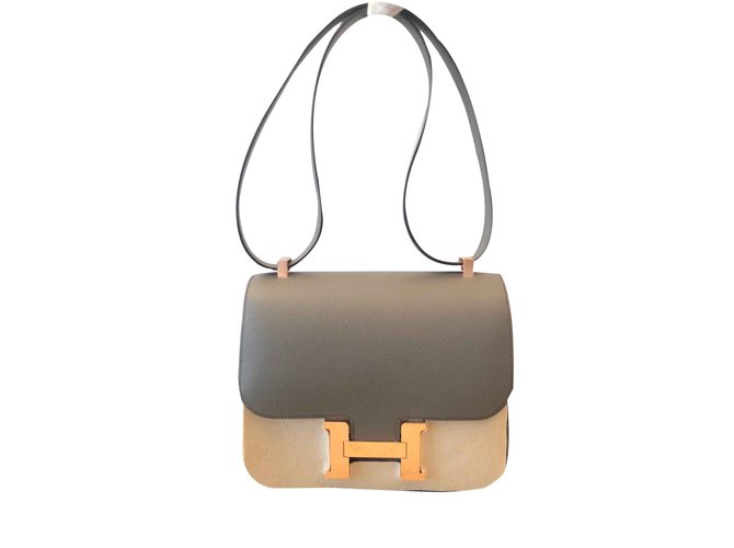 Hermès Hermes bag Constance 24 Grey Leather  ref.100843