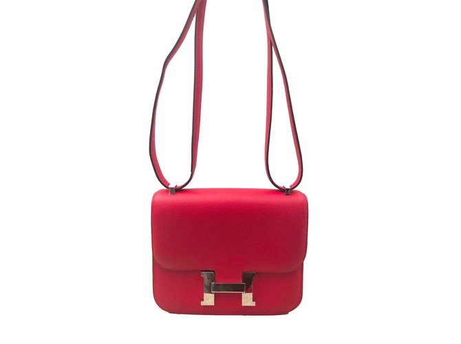 Hermès Hermes bag Constance 18 Red Leather  ref.100847
