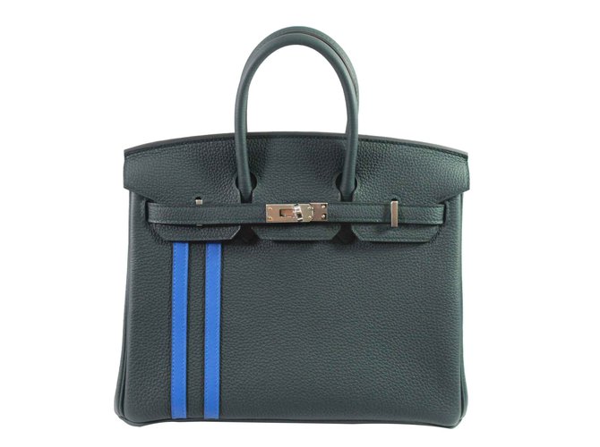 Hermès Birkin 25 Officier Verde Pelle  ref.100859