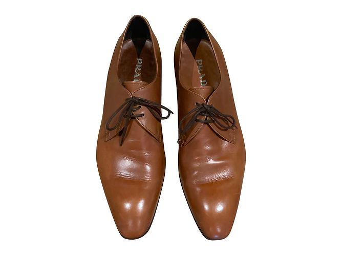 Prada Derby smooth leather tawny T. 8 (42) Cognac