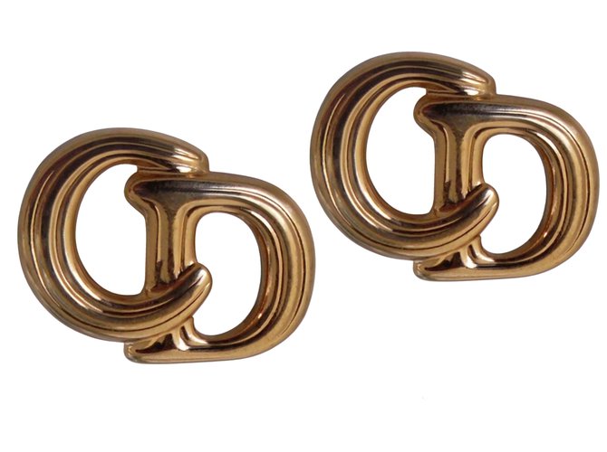 Dior SIGNATURE CLIPS Golden Gold-plated  ref.100885