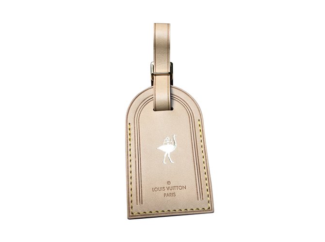 Louis Vuitton Amuletos telefonicos Beige Cuero  ref.100973