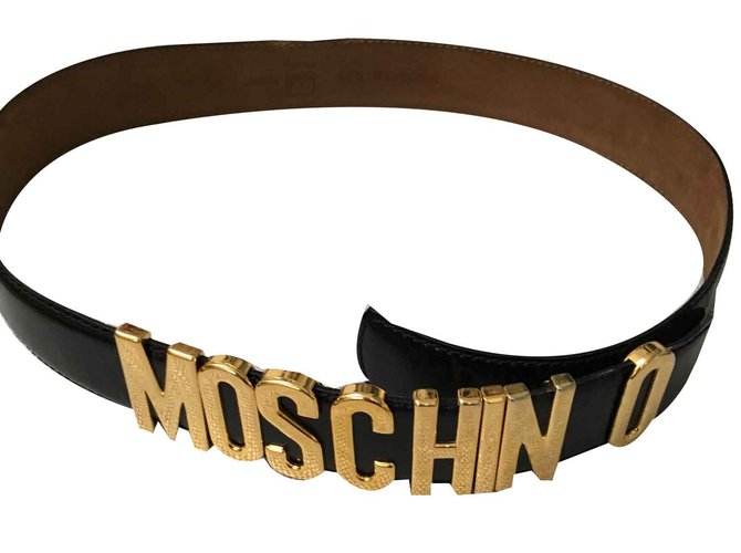 Moschino klassisch Schwarz Leder  ref.100987