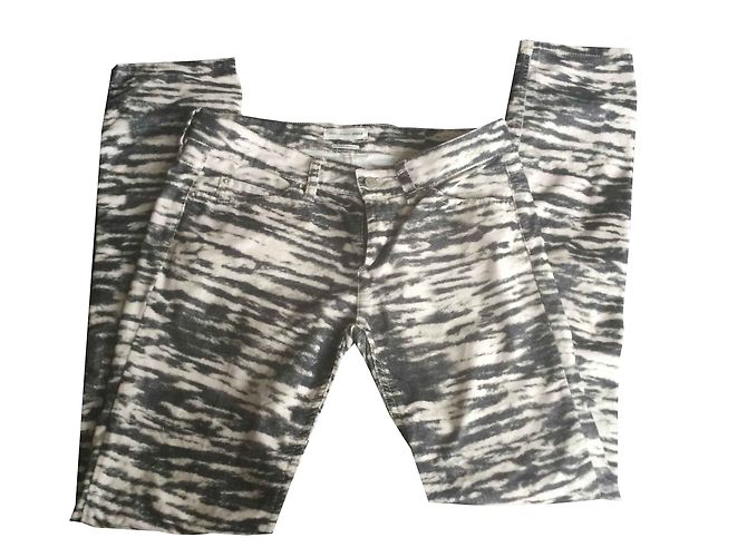 Vaqueros Isabel Marant Etoile de Terciopelo Estampado Zebra Estampado de cebra