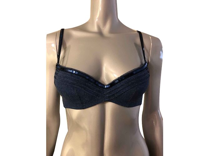 Chantal Thomass blauer Denim BH mit Pailletten