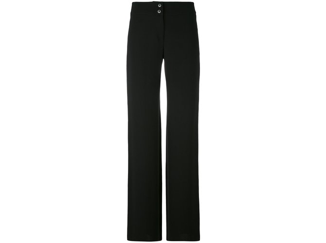 Armani Pantalons, leggings Laine Viscose Noir  ref.101032