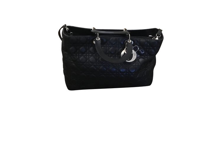 Christian Dior Lady Dior shopping XL M0570PCAL Nero Pelle  ref.101033
