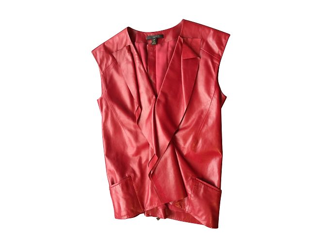 Louis Vuitton Leder Oberteil Rot