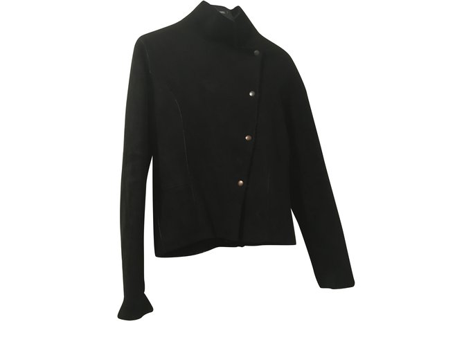 Zadig & Voltaire Zadig and Voltaire wool-skin jacket Black Fur  ref.101078
