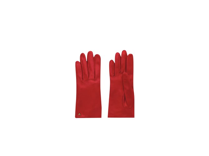 Louis Vuitton Gloves Dark red Leatherette  ref.101082