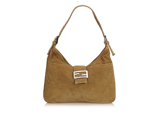 Fendi Clutch bags Chestnut Cloth ref.33393 - Joli Closet