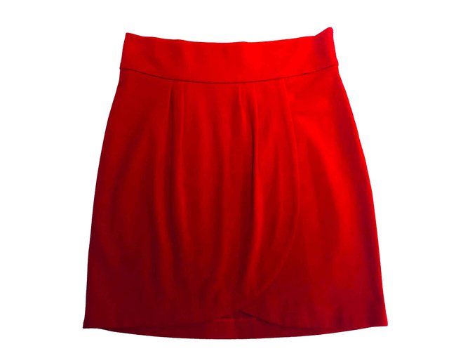 Mini falda de roccobarocco Roja Viscosa  ref.101203