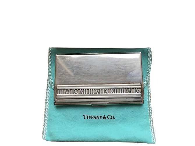 Tiffany & Co Porte-cartes de visite Tiffany Argent Argenté  ref.101215