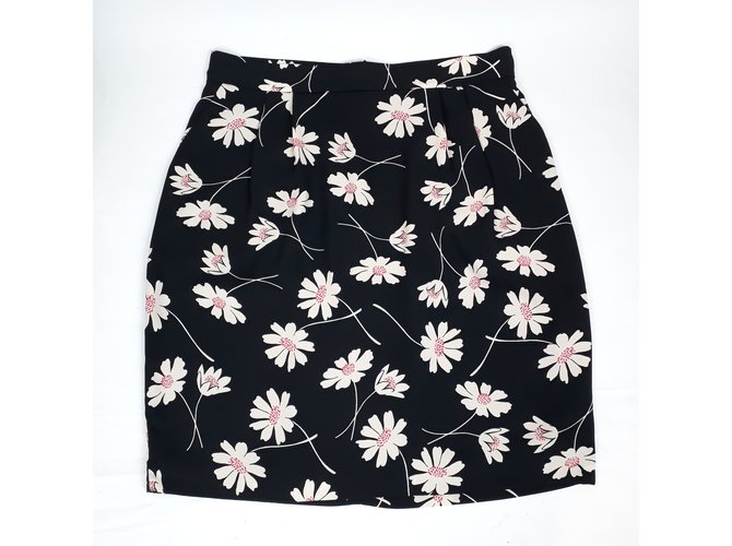 Hallhuber Skirt Pockets 12UK Black Polyester  ref.101228