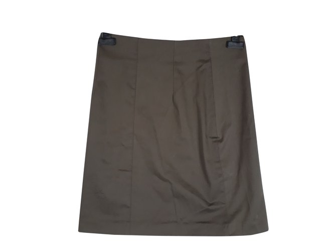 Filippa K Mini Pencil Wrap Around Skirt Size S Khaki Cotton  ref.101230