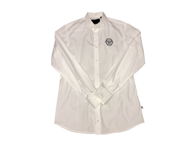 Philipp Plein Shirt White Cotton  ref.101242