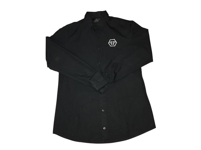 Philipp Plein Shirt Black Cotton  ref.101244
