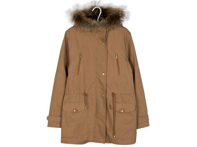 Des Petits Hauts Coats, Outerwear Brown Cotton  ref.101251
