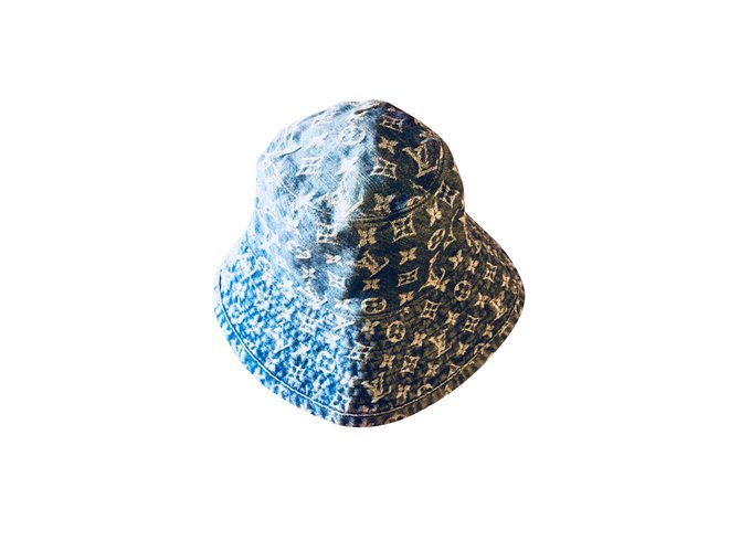 Louis Vuitton Hats Blue Denim  ref.101260