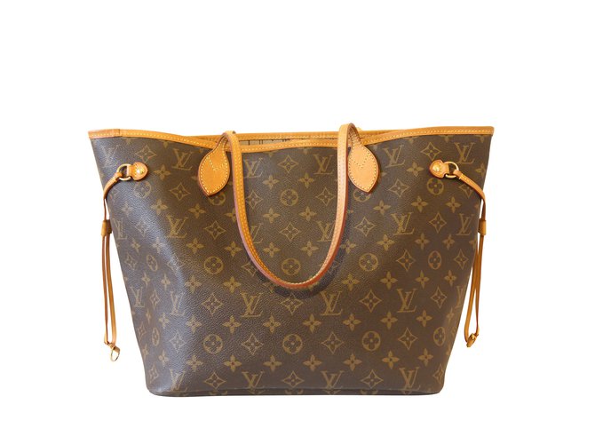 Louis Vuitton neverfull MM Marrom Couro  ref.101267