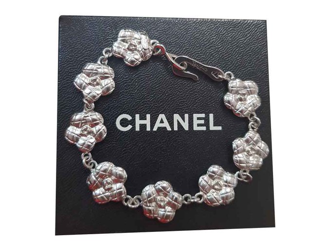 Pulseira Chanel Prata Metal  ref.101291