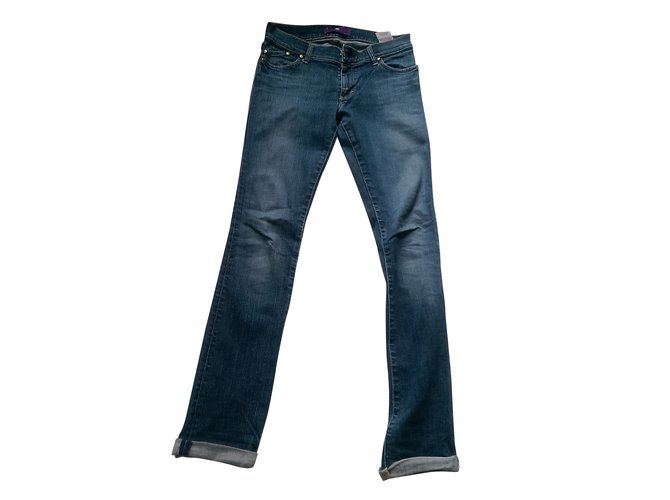 Victoria Beckham jeans Coton Elasthane Bleu  ref.101343