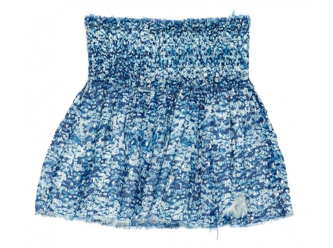 Isabel Marant Etoile Skirts Blue Silk  ref.101354