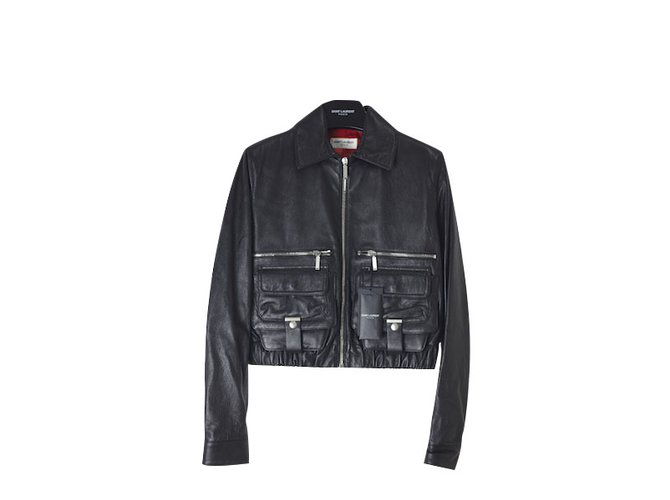 Saint Laurent Jackets Black Leather  ref.101358