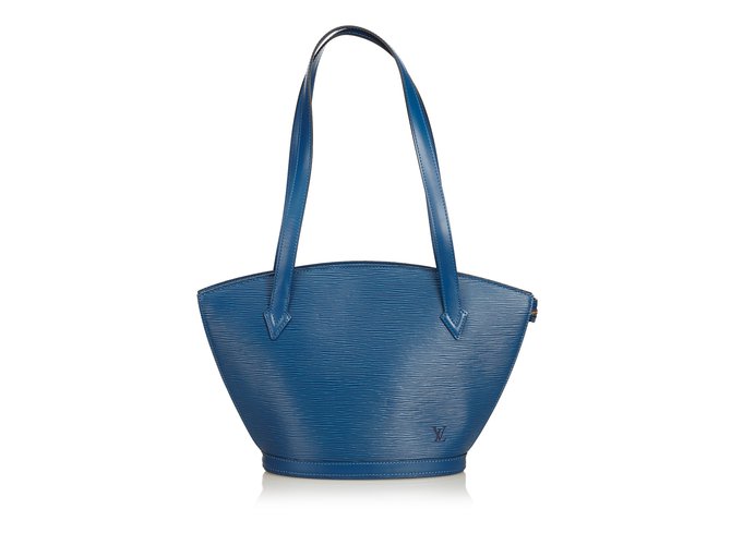 Louis Vuitton Epi Saint Jacques PM Azul Cuero  ref.101418