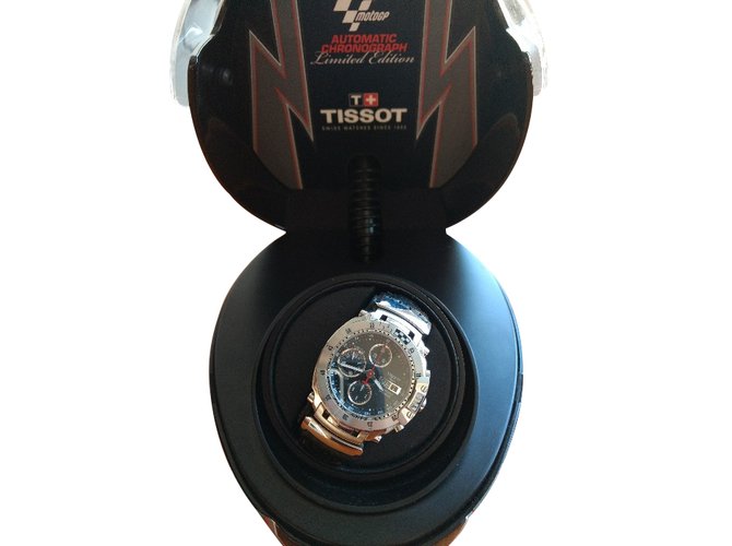 Tissot Edição limitada de MotoGP Automatc Chronograph Swiss Watch - muito raro Preto Couro  ref.101452