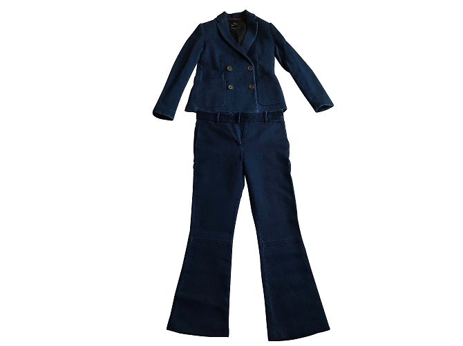 Terno de calça Paul Smith azul marinho de algodão