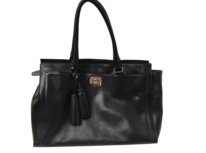Coach bag Black Leather  ref.101480