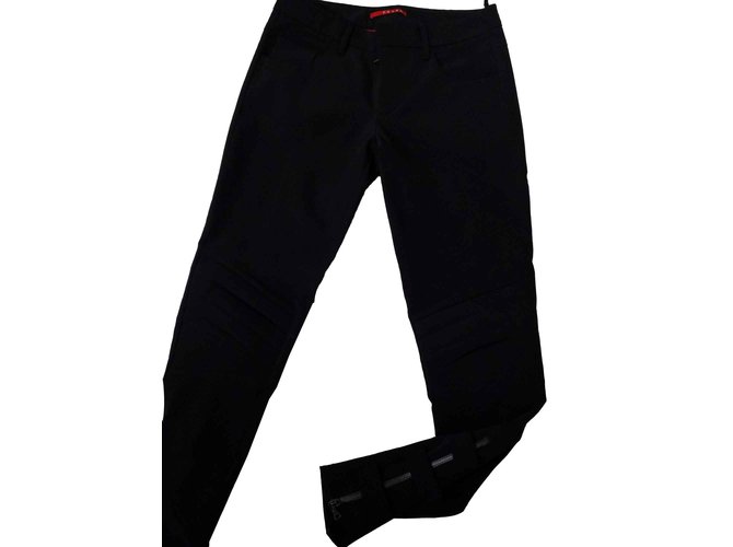 Pantaloni skinny superbi Prada Black Nero Lana  ref.101533