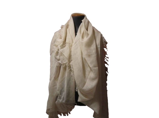 Sciarpa Faliero Sarti in seta e cashmere beige