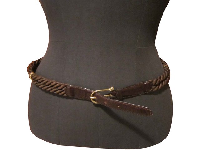 Céline Belts Dark brown Leather Rope  ref.101537