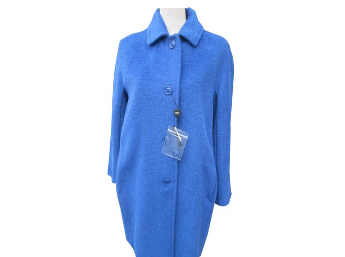 Weekend Max Mara Coats Lecce Blue Cashmere Wool  ref.101548