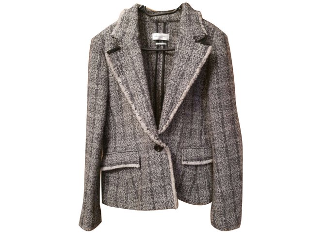 Isabel Marant Etoile Blazer Tweed Gris  ref.101553