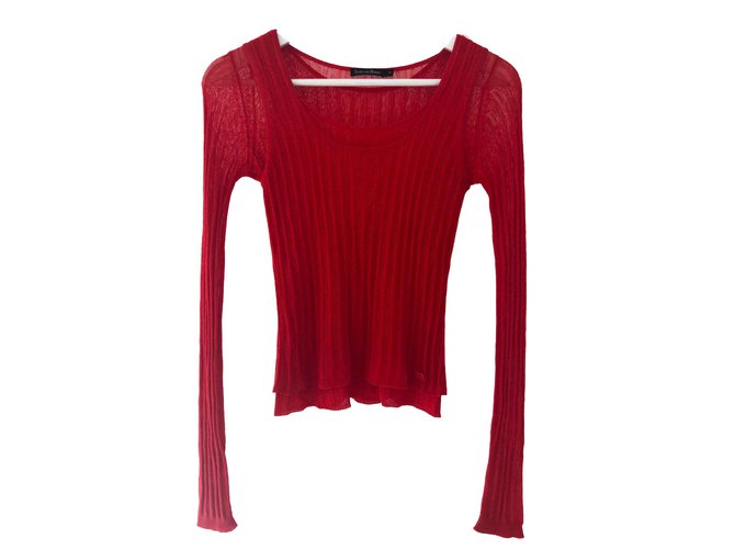 Autre Marque Knitted top from Pedro del Hierro Red Viscose  ref.101559