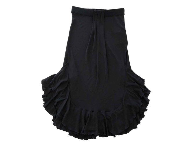 Red Valentino Saia Feminina de Red Vslentino Preto Viscose  ref.101572