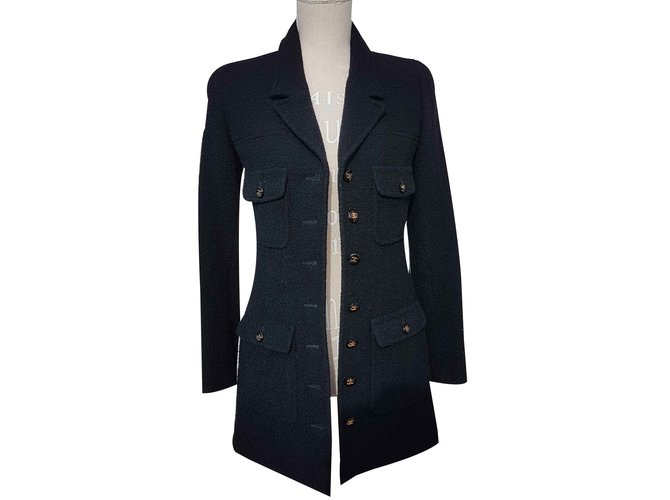 Chanel Timeless jacket Black Wool  ref.101589
