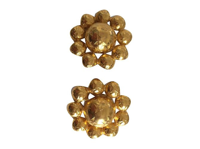 Autre Marque Goldfarbene Metallohrringe Golden