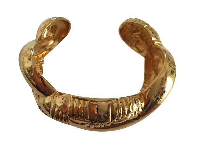 Pulseira Céline em metal dourado