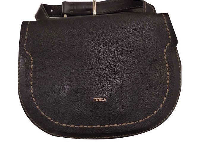 Furla tracolla in pelle e custodia Nero