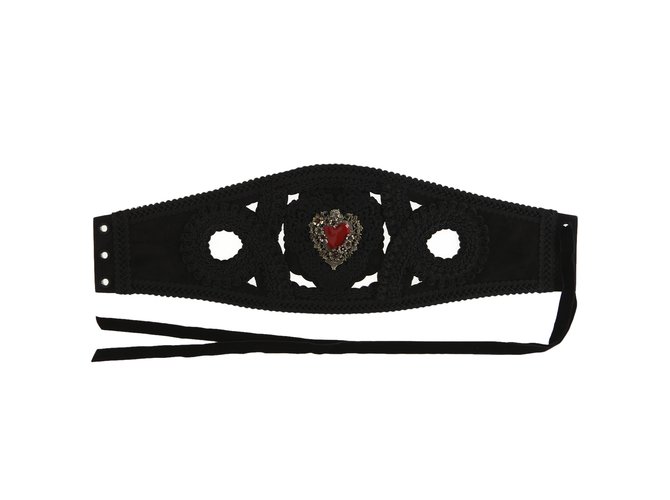 Dolce & Gabbana Belts Black Leather  ref.101644