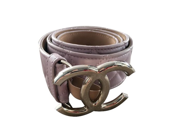 Chanel Padded belt Pink Leather  ref.101694