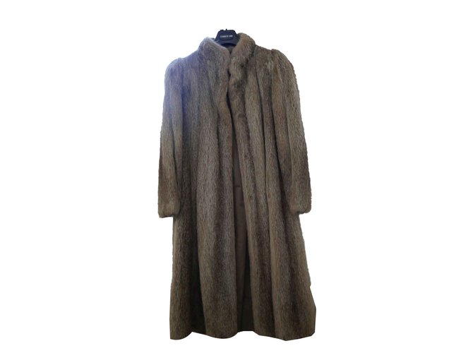 Autre Marque Fur Coat Coypus Beige  ref.101723